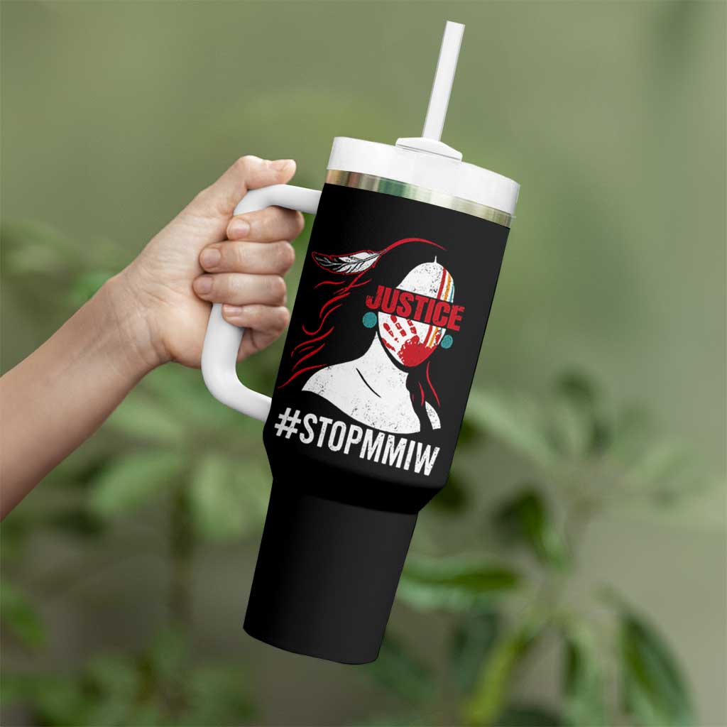 MMIW Awareness Tumbler With Handle Justice For Indigenous Woman Stop Stolen Sisters TS10 Print Your Wear