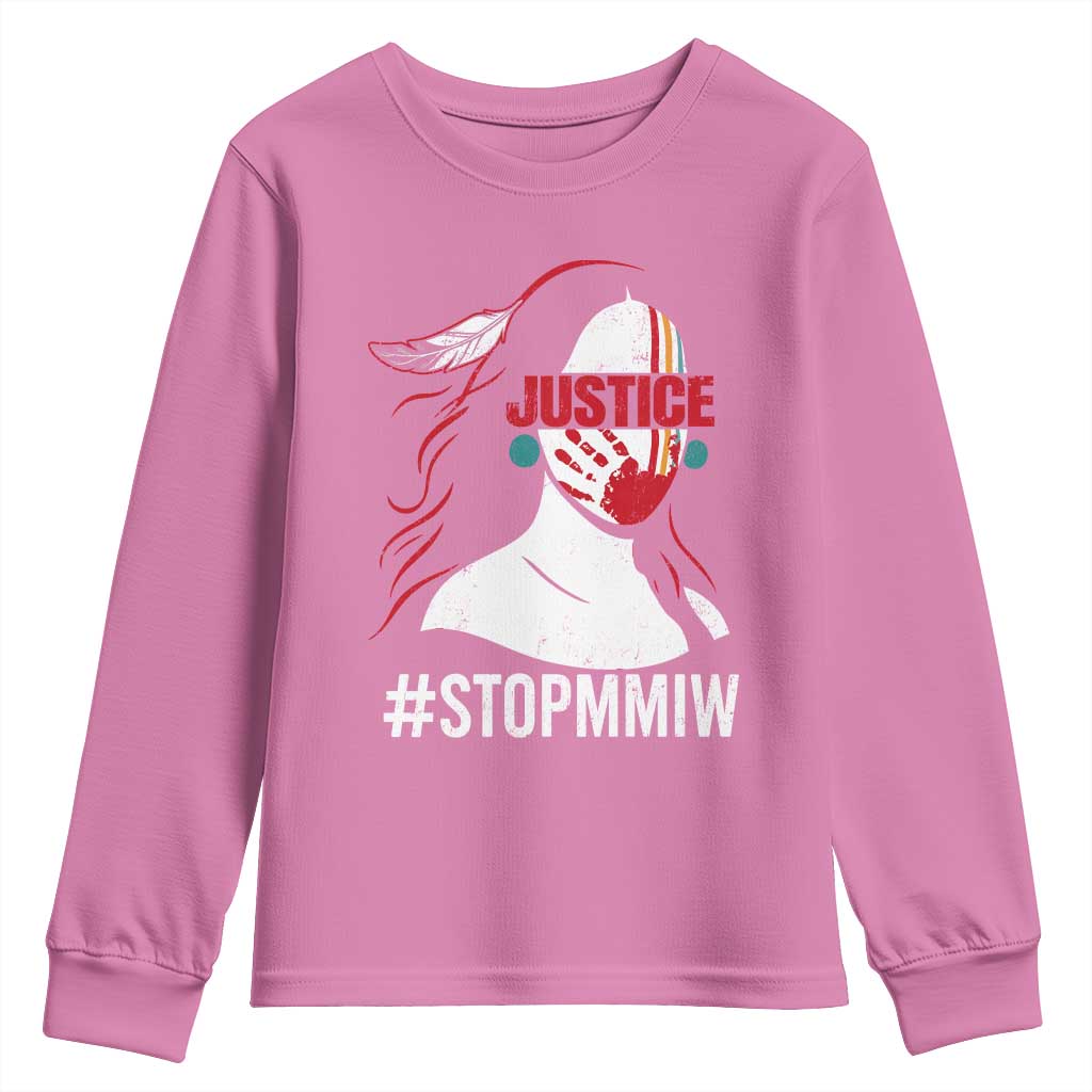 MMIW Awareness Youth Sweatshirt Justice For Indigenous Woman Stop Stolen Sisters TS10 Azalea Print Your Wear