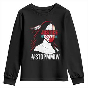 MMIW Awareness Youth Sweatshirt Justice For Indigenous Woman Stop Stolen Sisters TS10 Black Print Your Wear