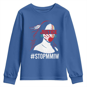 MMIW Awareness Youth Sweatshirt Justice For Indigenous Woman Stop Stolen Sisters TS10 Royal Blue Print Your Wear