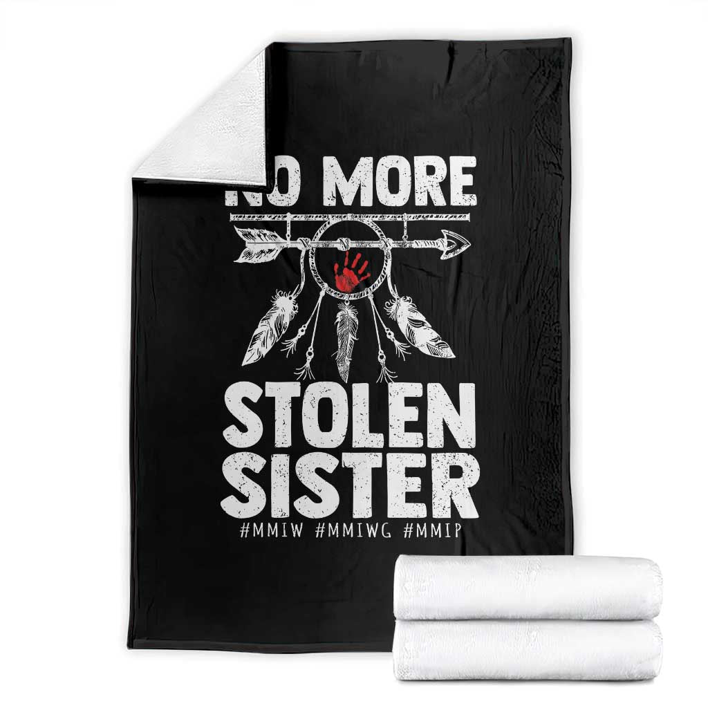 MMIW Throw Blanket No More Stolen Sisters Indigenous Woman TS10 Black Print Your Wear