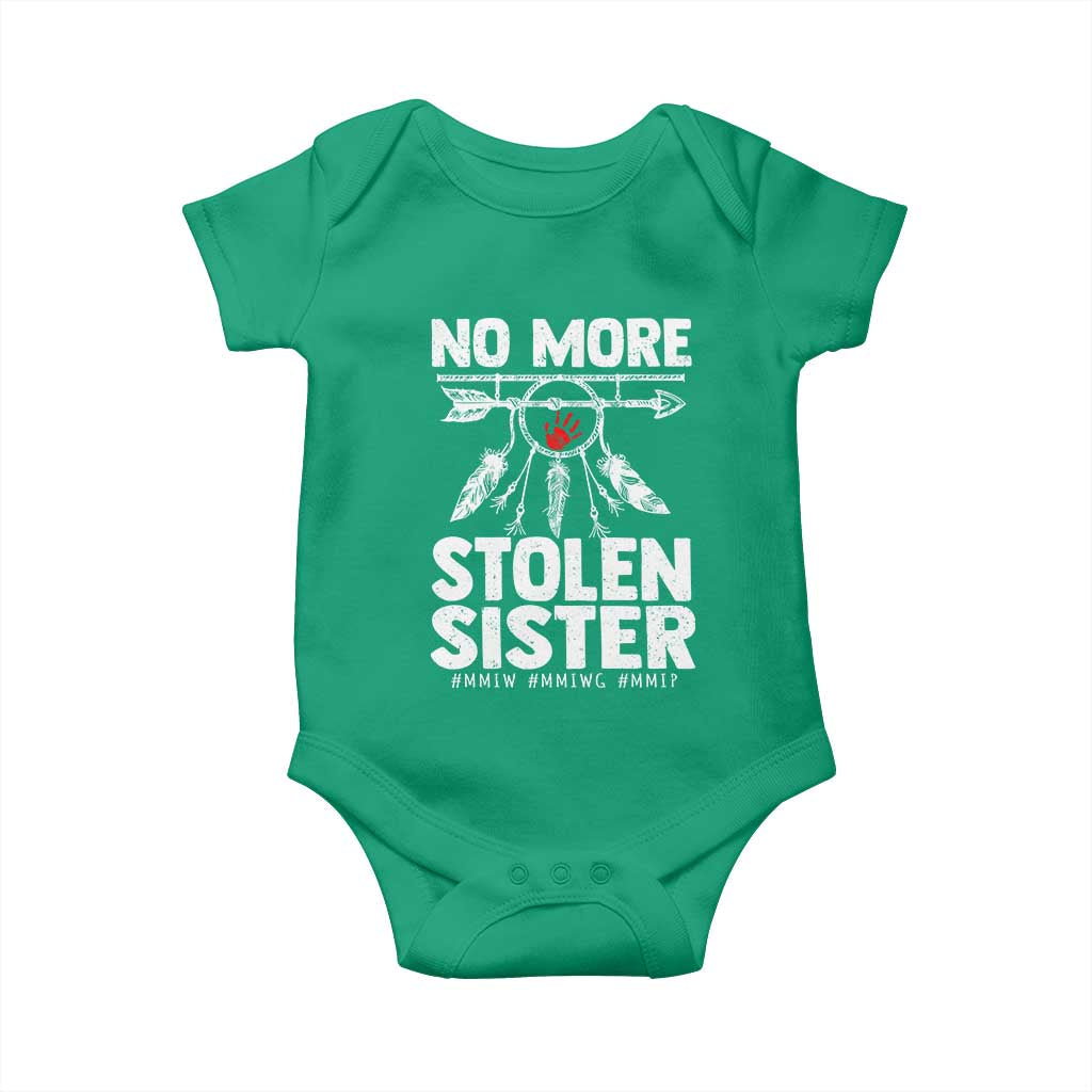 MMIW Baby Onesie No More Stolen Sisters Indigenous Woman TS10 Irish Green Print Your Wear