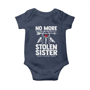 MMIW Baby Onesie No More Stolen Sisters Indigenous Woman TS10 Navy Print Your Wear