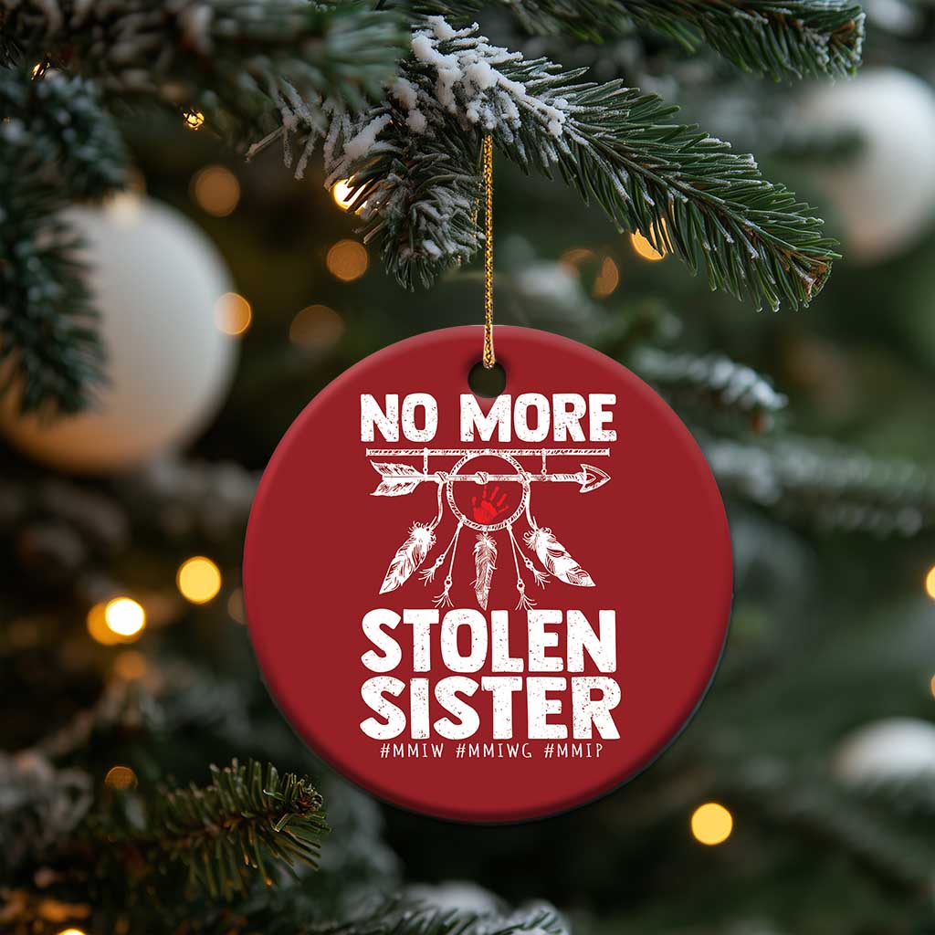 MMIW Christmas Ornament No More Stolen Sisters Indigenous Woman TS10 Print Your Wear