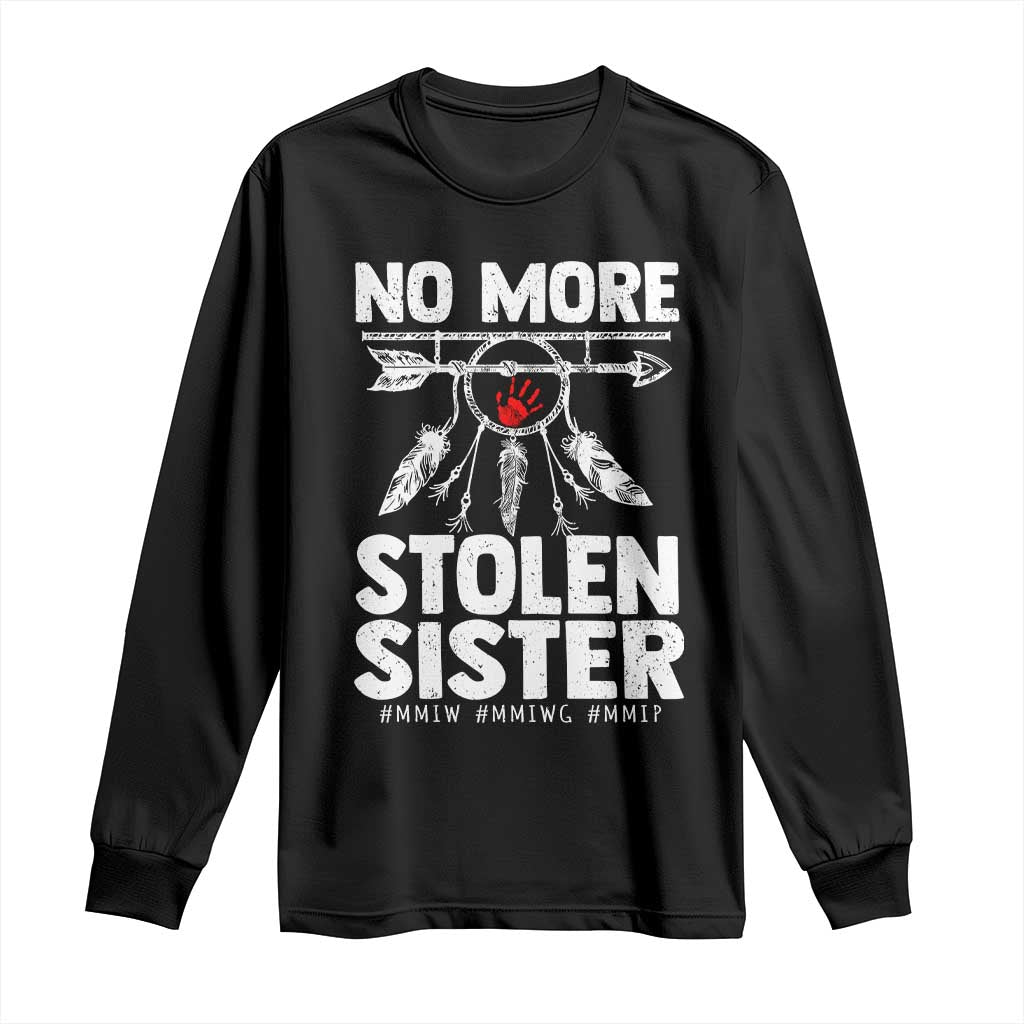 MMIW Long Sleeve Shirt No More Stolen Sisters Indigenous Woman TS10 Black Print Your Wear