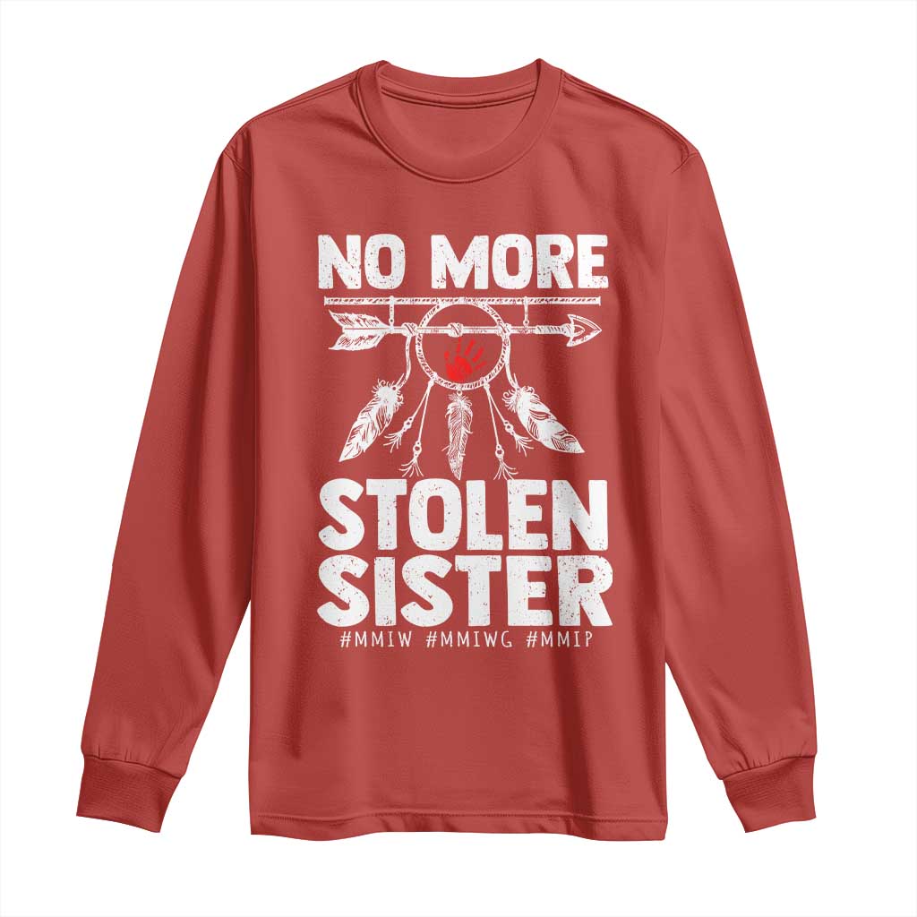 MMIW Long Sleeve Shirt No More Stolen Sisters Indigenous Woman TS10 Red Print Your Wear