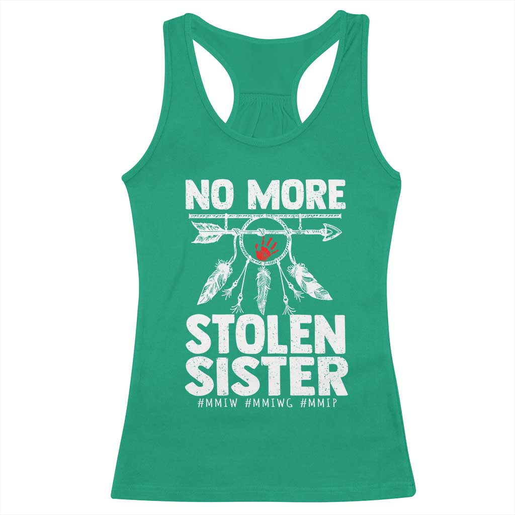 MMIW Racerback Tank Top No More Stolen Sisters Indigenous Woman TS10 Irish Green Print Your Wear