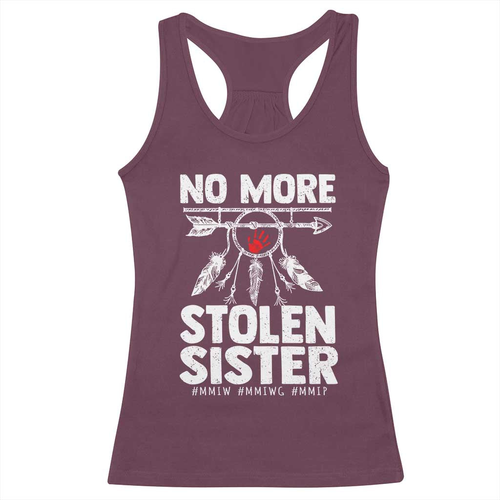 MMIW Racerback Tank Top No More Stolen Sisters Indigenous Woman TS10 Maroon Print Your Wear