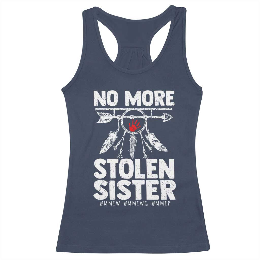 MMIW Racerback Tank Top No More Stolen Sisters Indigenous Woman TS10 Navy Print Your Wear