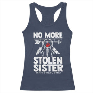 MMIW Racerback Tank Top No More Stolen Sisters Indigenous Woman TS10 Navy Print Your Wear