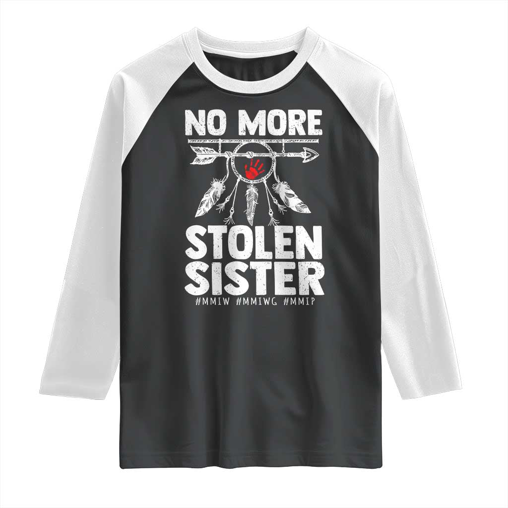 MMIW Raglan Shirt No More Stolen Sisters Indigenous Woman TS10 Black White Print Your Wear