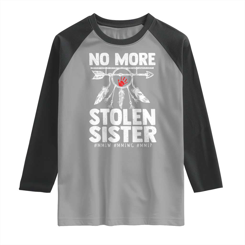 MMIW Raglan Shirt No More Stolen Sisters Indigenous Woman TS10 Sport Gray Black Print Your Wear