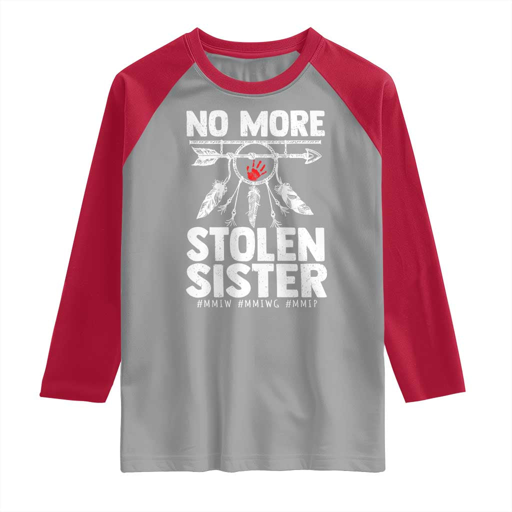MMIW Raglan Shirt No More Stolen Sisters Indigenous Woman TS10 Sport Gray Red Print Your Wear