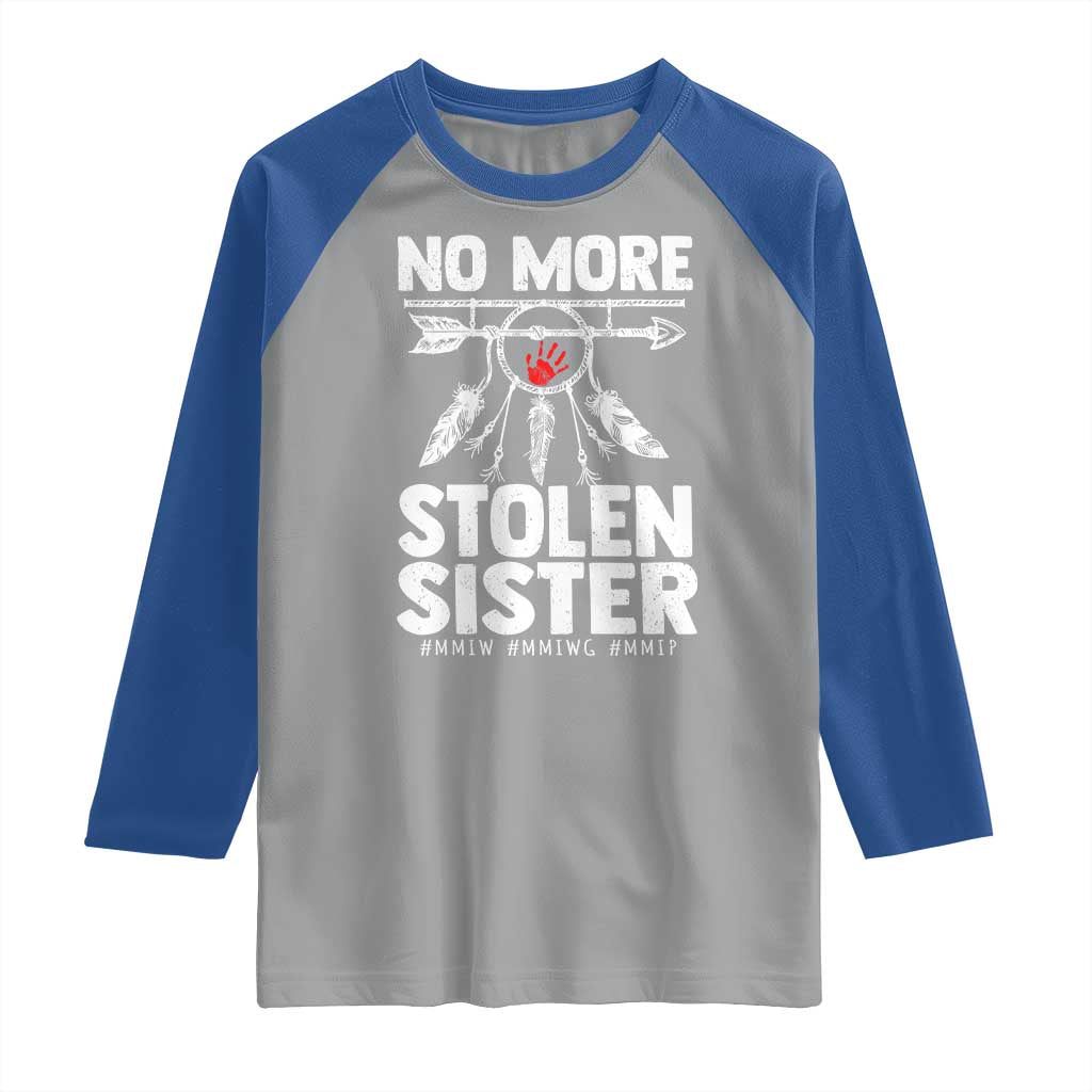 MMIW Raglan Shirt No More Stolen Sisters Indigenous Woman TS10 Sport Gray Royal Print Your Wear