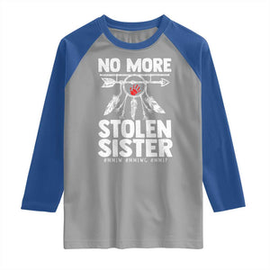 MMIW Raglan Shirt No More Stolen Sisters Indigenous Woman TS10 Sport Gray Royal Print Your Wear