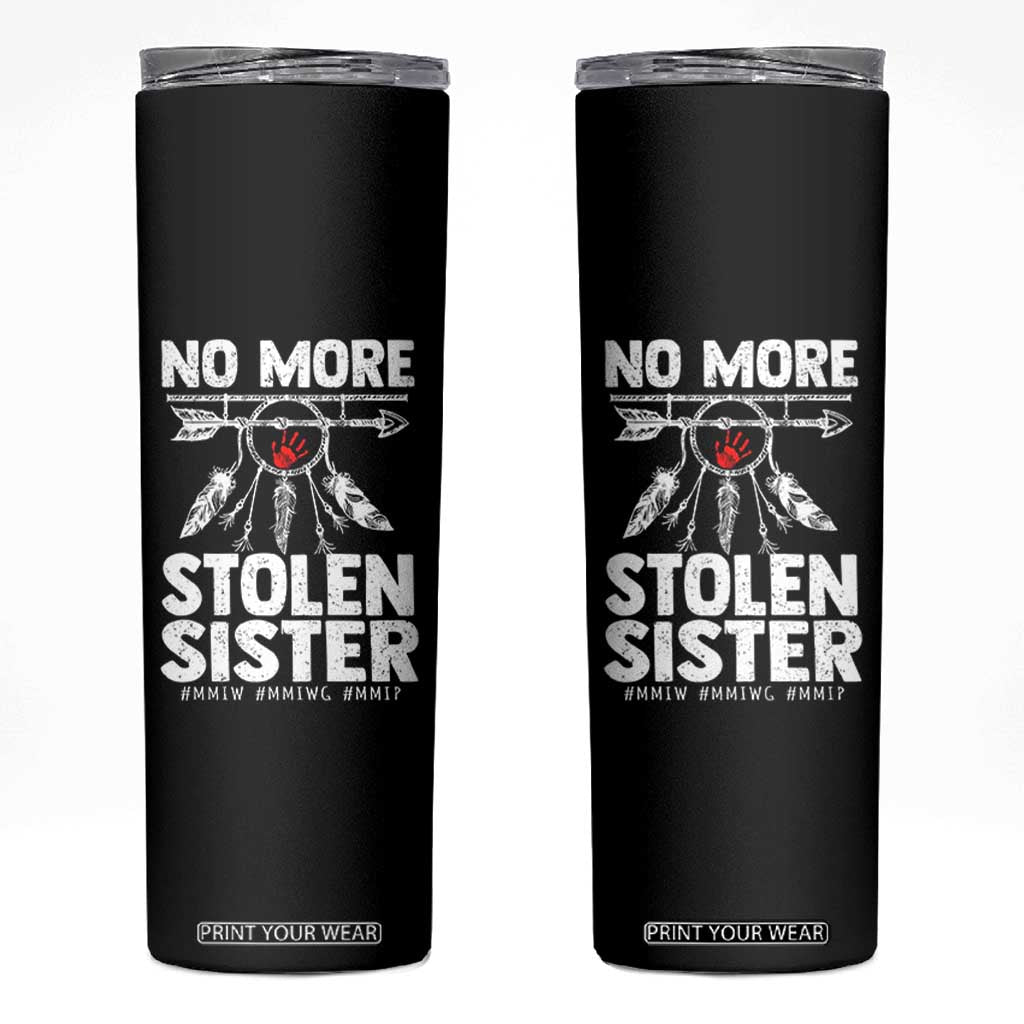 MMIW Skinny Tumbler No More Stolen Sisters Indigenous Woman TS10 Black Print Your Wear