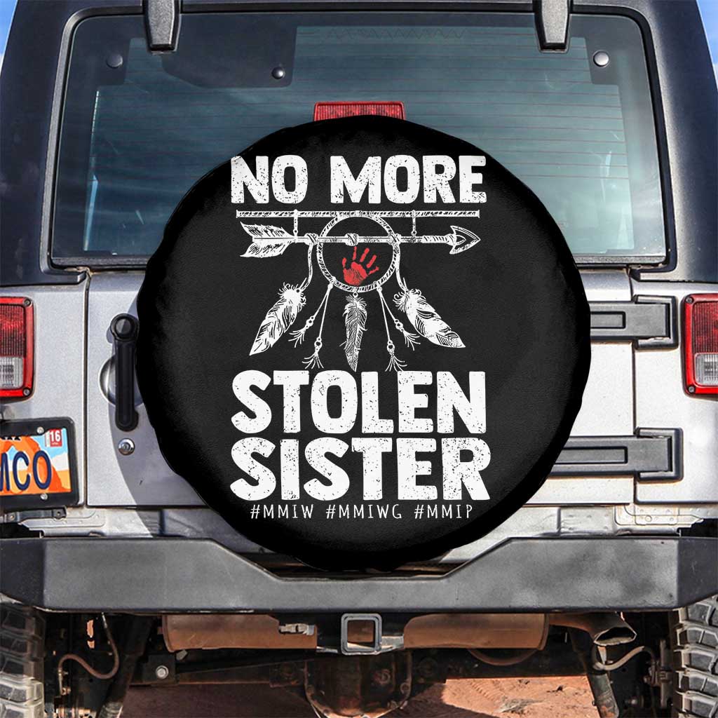 MMIW Spare Tire Cover No More Stolen Sisters Indigenous Woman TS10 No hole Black Print Your Wear