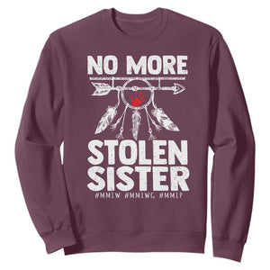 MMIW Sweatshirt No More Stolen Sisters Indigenous Woman TS10 Maroon Print Your Wear