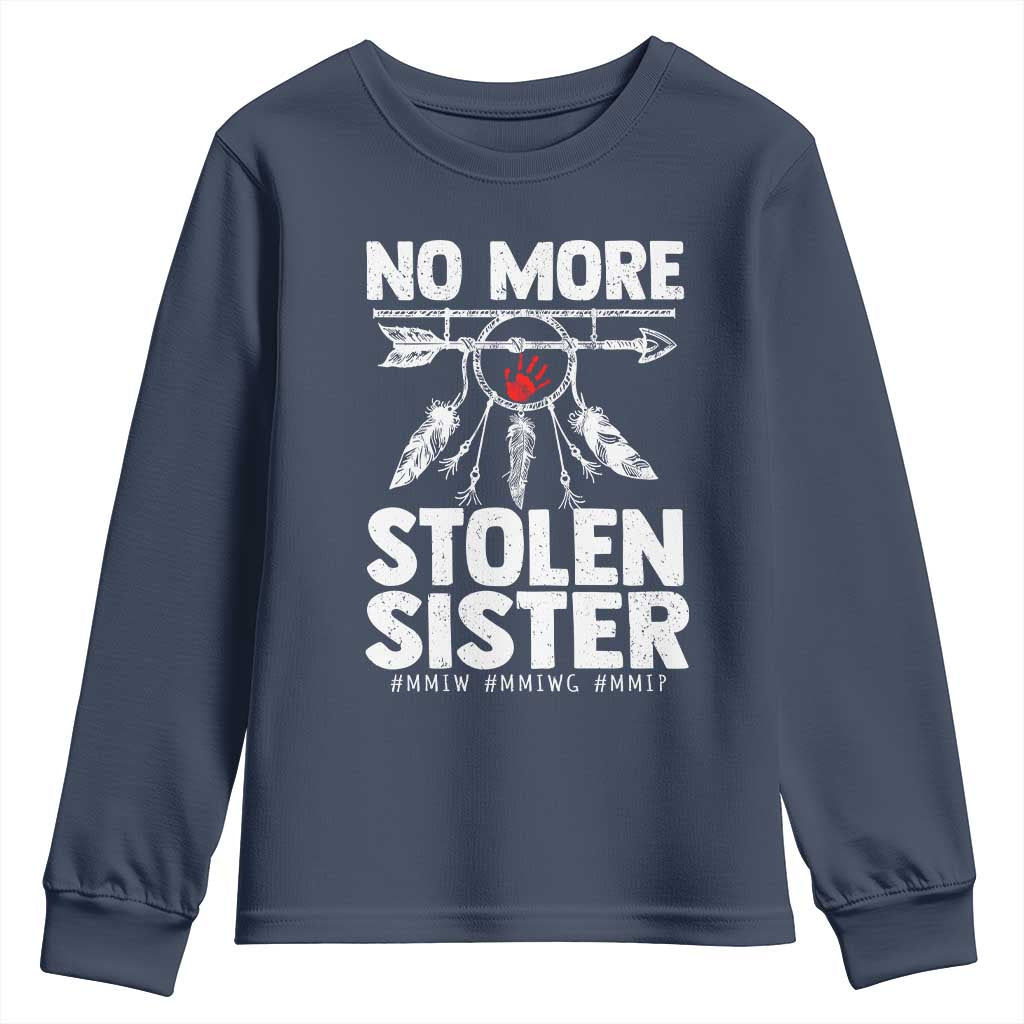 MMIW Youth Sweatshirt No More Stolen Sisters Indigenous Woman TS10 Navy Print Your Wear