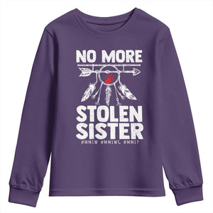 MMIW Youth Sweatshirt No More Stolen Sisters Indigenous Woman TS10 Purple Print Your Wear