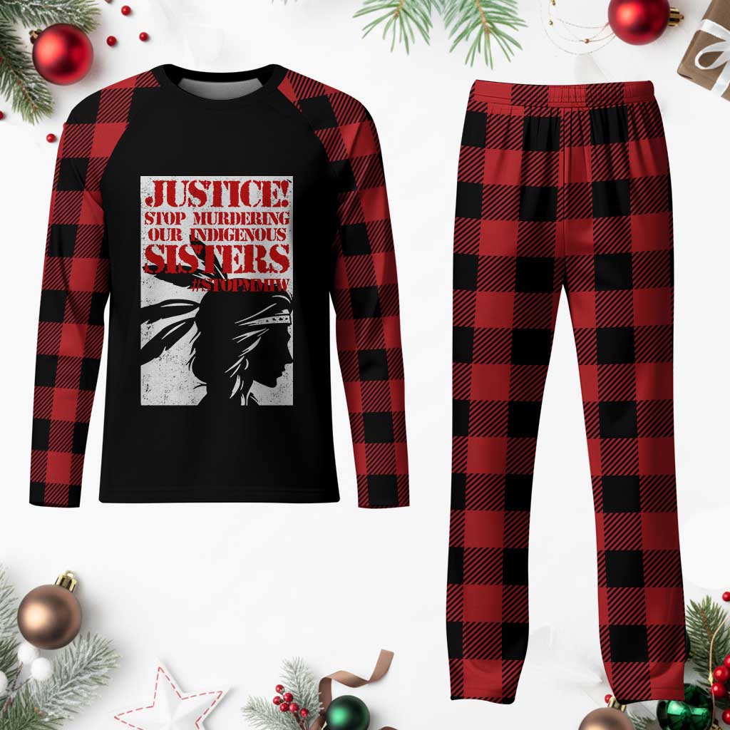 MMIW Awareness Plaid Pajama Set Justice Stop Murdering Our Indigenous Sisters TS10 Buffalo Plaid Print Your Wear