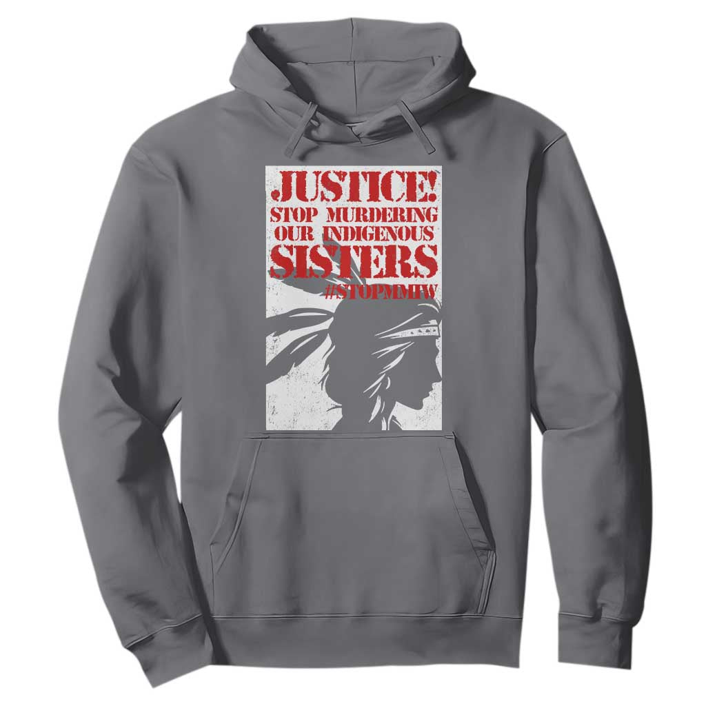 MMIW Awareness Hoodie Justice Stop Murdering Our Indigenous Sisters TS10 Charcoal Print Your Wear
