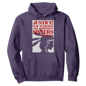 MMIW Awareness Hoodie Justice Stop Murdering Our Indigenous Sisters TS10 Purple Print Your Wear