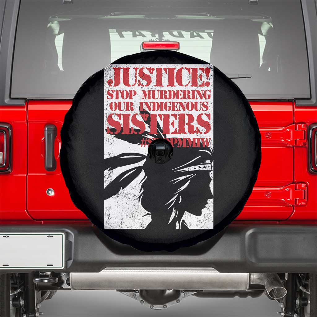 MMIW Awareness Spare Tire Cover Justice Stop Murdering Our Indigenous Sisters TS10 Black Print Your Wear