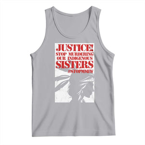 MMIW Awareness Tank Top Justice Stop Murdering Our Indigenous Sisters TS10 Athletic Heather Print Your Wear