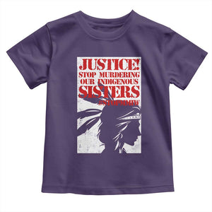 MMIW Awareness Toddler T Shirt Justice Stop Murdering Our Indigenous Sisters TS10 Purple Print Your Wear