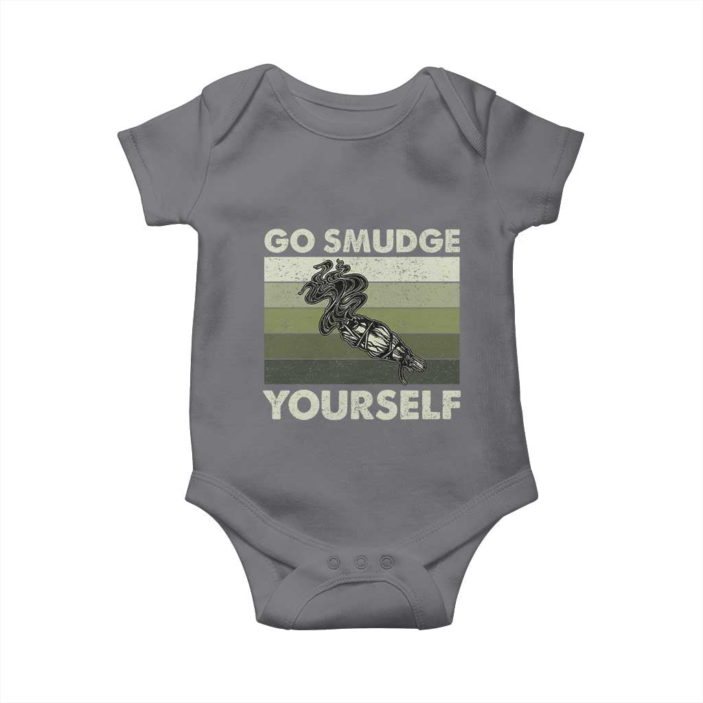 Go Smudge Yourself Baby Onesie Funny Sage Bundle Smudging Feather TS10 Charcoal Print Your Wear