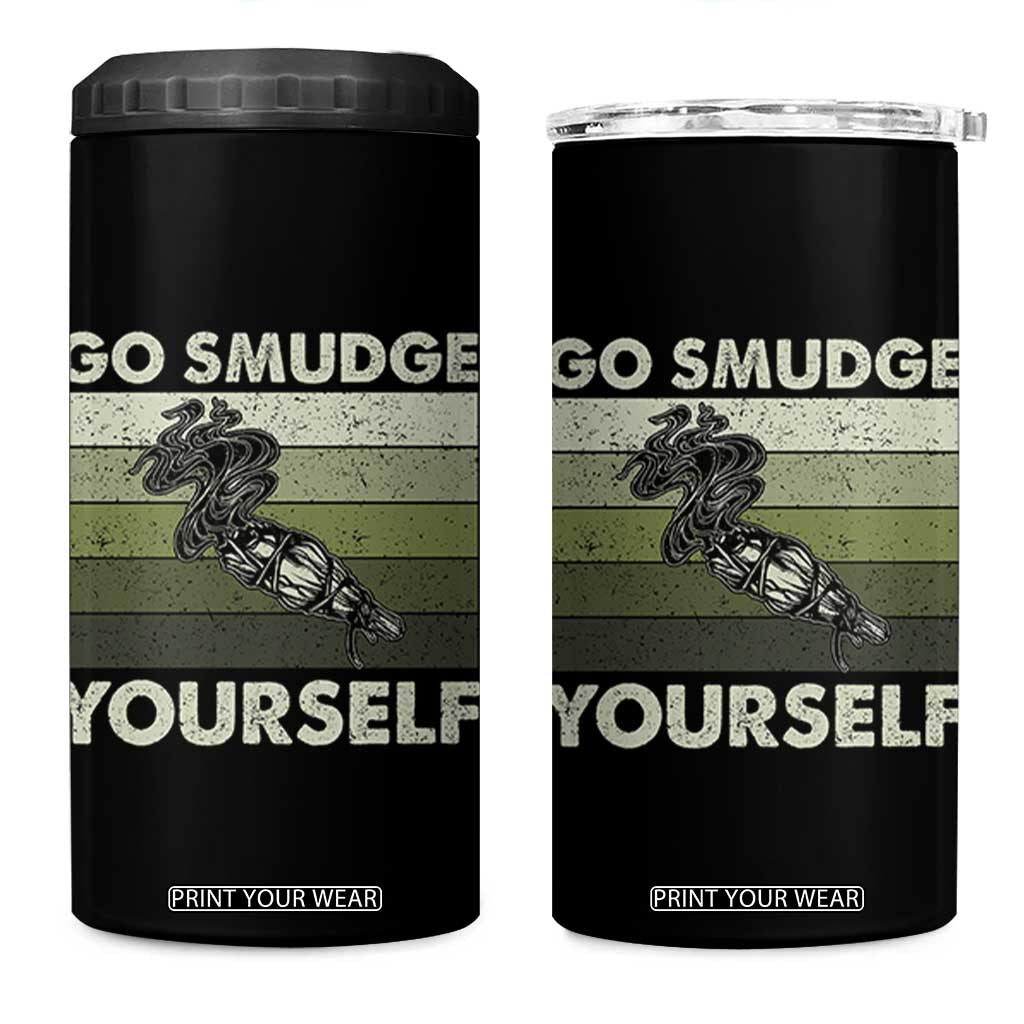 Go Smudge Yourself 4 in 1 Can Cooler Tumbler Funny Sage Bundle Smudging Feather TS10 One Size: 16 oz Black Print Your Wear