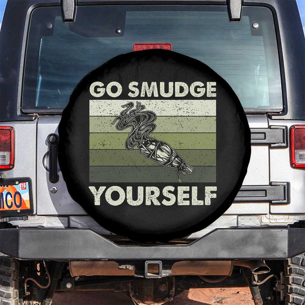Go Smudge Yourself Spare Tire Cover Funny Sage Bundle Smudging Feather TS10 No hole Black Print Your Wear