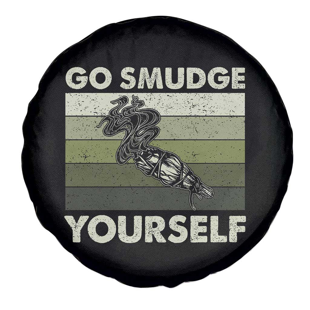 Go Smudge Yourself Spare Tire Cover Funny Sage Bundle Smudging Feather TS10 Print Your Wear