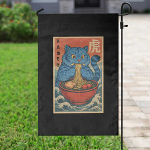 Anime Blue Cat Ramen Garden Flag Vintage Japanese Art Funny Kawaii Demon Cat Tiger TS10 Print Your Wear