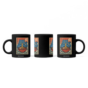 Anime Blue Cat Ramen Coffee Mug Vintage Japanese Art Funny Kawaii Demon Cat Tiger TS10 Print Your Wear