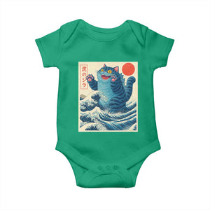 Blue Catzilla Cat Japanese Art Baby Onesie Kawaii Demon Tiger Funny Kitty Dad Gifts TS10 Irish Green Print Your Wear