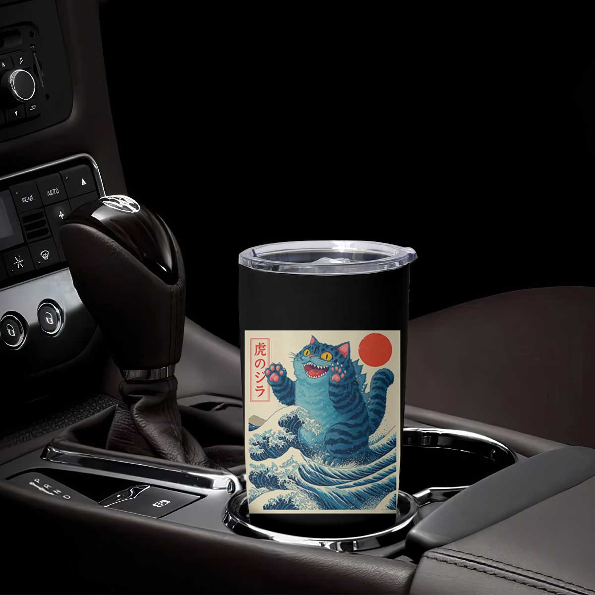 Blue Cat Giant Monster Japanese Art Tumbler Cup Kawaii Demon Tiger Funny Kitty Dad Gifts TS10 Print Your Wear