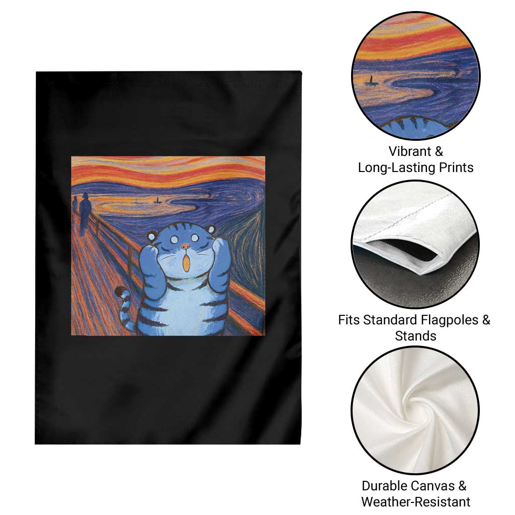 Blue Tiger Scream Garden Flag Cute Animal Anime Demon Aesthetic Painting TS10 Print Your Wear