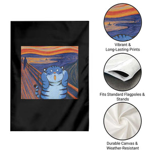 Blue Tiger Scream Garden Flag Cute Animal Anime Demon Aesthetic Painting TS10 Print Your Wear