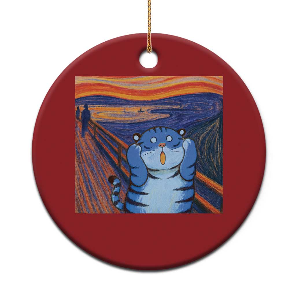 Blue Tiger Scream Christmas Ornament Cute Animal Anime Demon Aesthetic Painting TS10 Print Your Wear