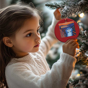Blue Tiger Scream Christmas Ornament Cute Animal Anime Demon Aesthetic Painting TS10 Print Your Wear