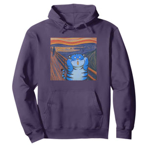 Blue Tiger Scream Hoodie Cute Animal Anime Demon Aesthetic Painting TS10 Purple Print Your Wear