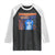 Blue Tiger Scream Raglan Shirt Cute Animal Anime Demon Aesthetic Painting TS10 Black White Print Your Wear