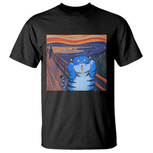Blue Tiger Scream T Shirt Cute Animal Anime Demon Aesthetic Painting TS10 Black Print Your Wear