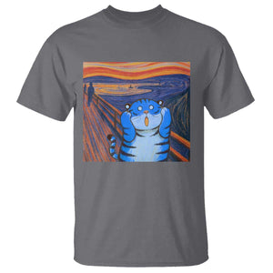 Blue Tiger Scream T Shirt Cute Animal Anime Demon Aesthetic Painting TS10 Charcoal Print Your Wear