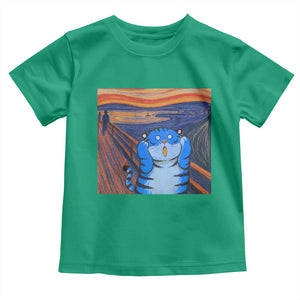 Blue Tiger Scream Toddler T Shirt Cute Animal Anime Demon Aesthetic Painting TS10 Irish Green Print Your Wear
