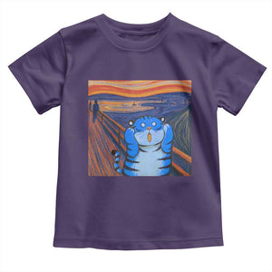 Blue Tiger Scream Toddler T Shirt Cute Animal Anime Demon Aesthetic Painting TS10 Purple Print Your Wear