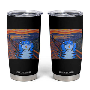 Blue Tiger Scream Tumbler Cup Cute Animal Anime Demon Aesthetic Painting TS10 Black Print Your Wear
