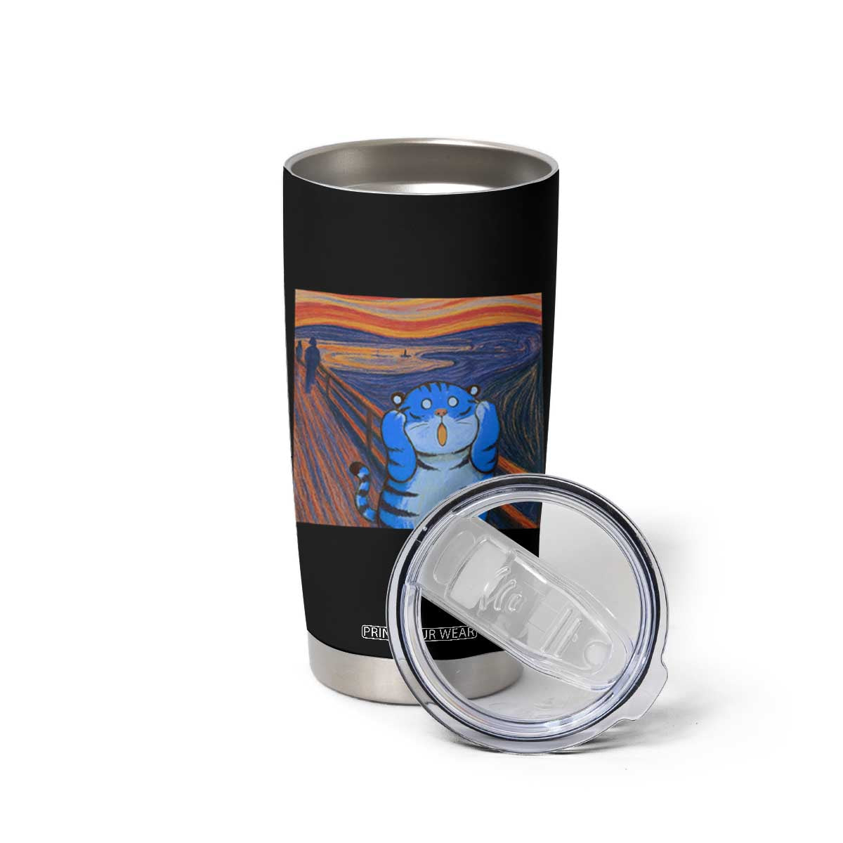 Blue Tiger Scream Tumbler Cup Cute Animal Anime Demon Aesthetic Painting TS10 Print Your Wear